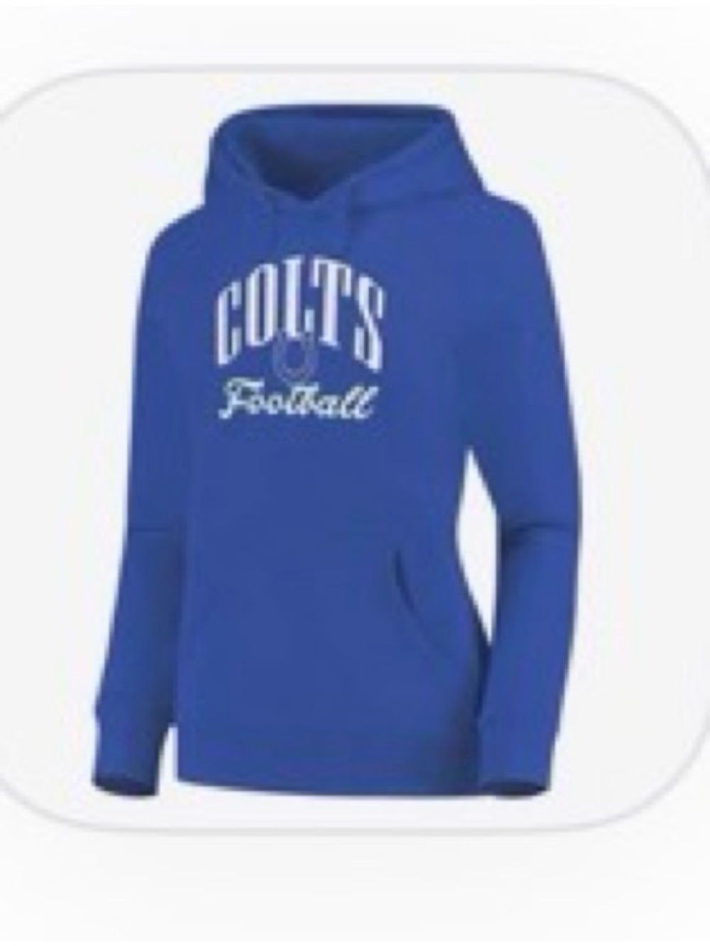 NWT - NFL Woman’s Colts Football Blue Hooded Sweatshirt Size 3XL